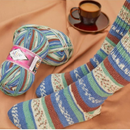 Пряжа для вязания полосатых носков - 6.